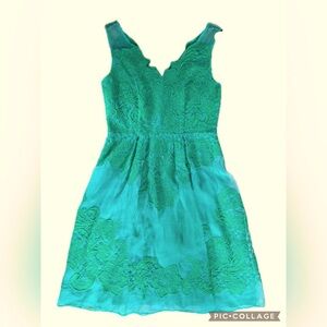 Anthropologie BHLDN Yoana Baraschi celestina  lace sleeveless silk dress size 2